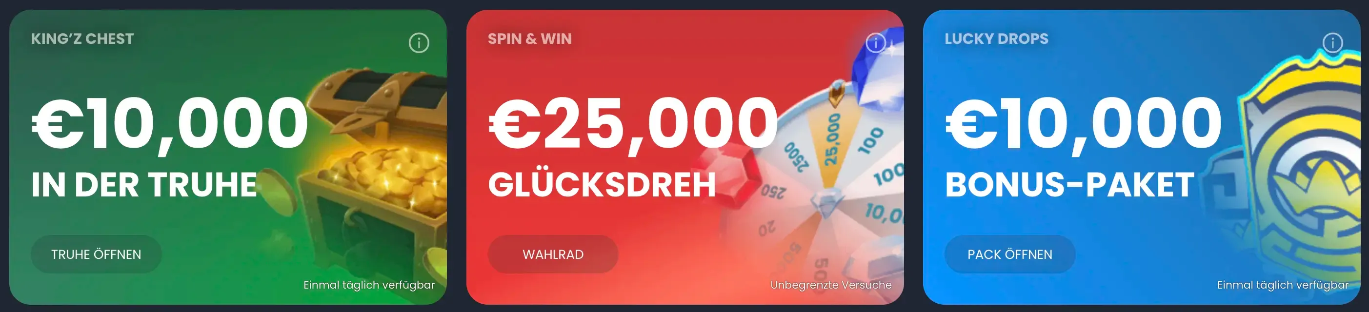 King’z Bonanza mit Chest, Spin and Win und Lucky Drops