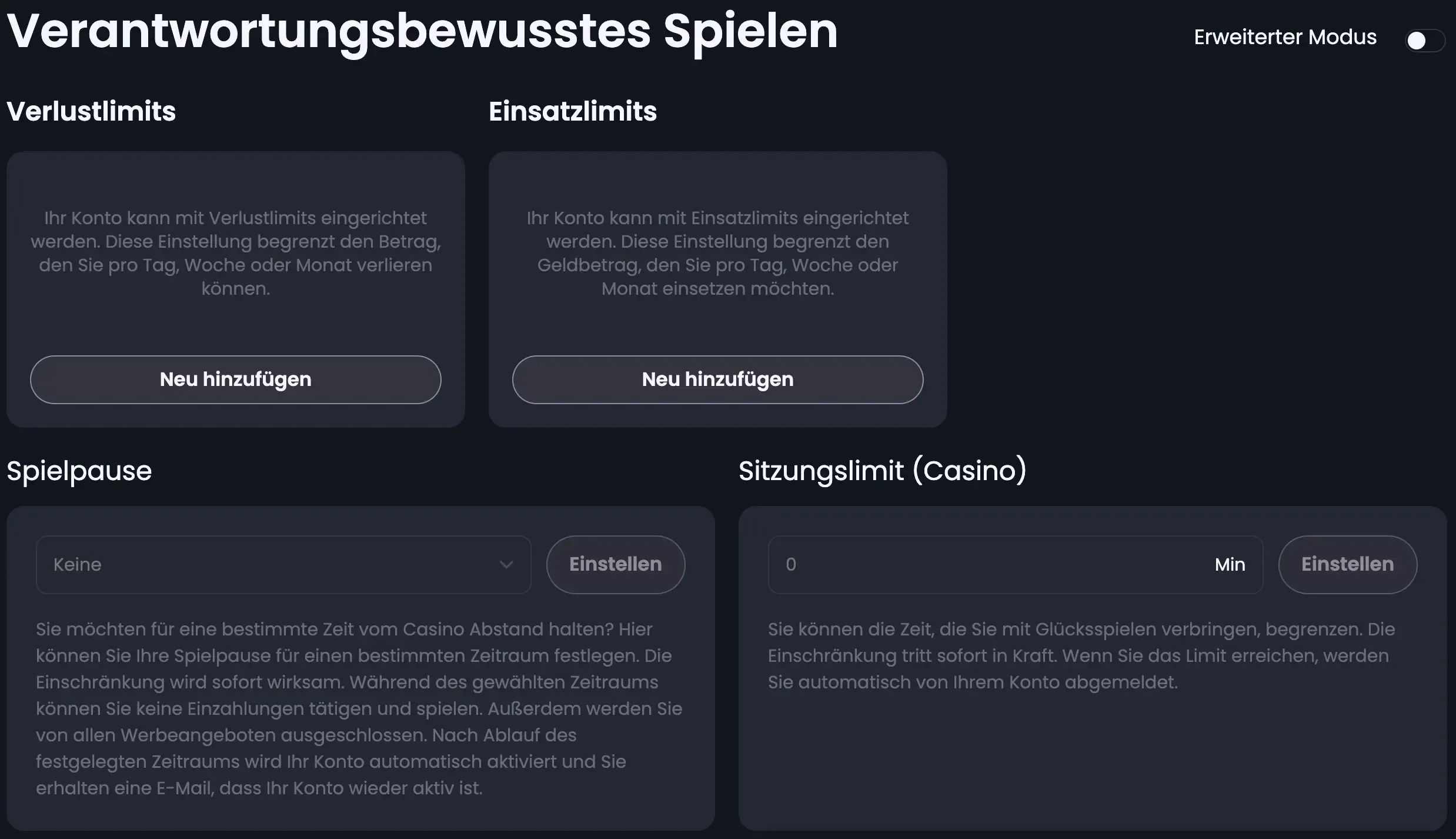 BitKingz Einstellungen für verantwortungsvolles Spielen und persönliche Kontolimits