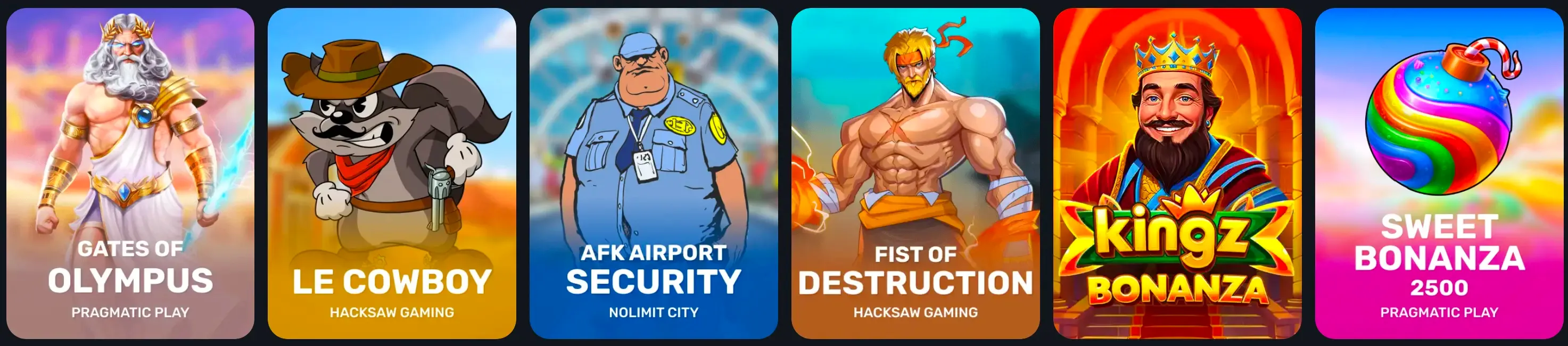 Auswahl beliebter Slot-Spiele in der BitKingz Casino-Lobby
