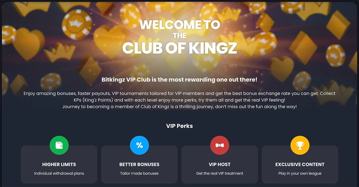 Die sechs BitKingz VIP-Level von Settler bis King